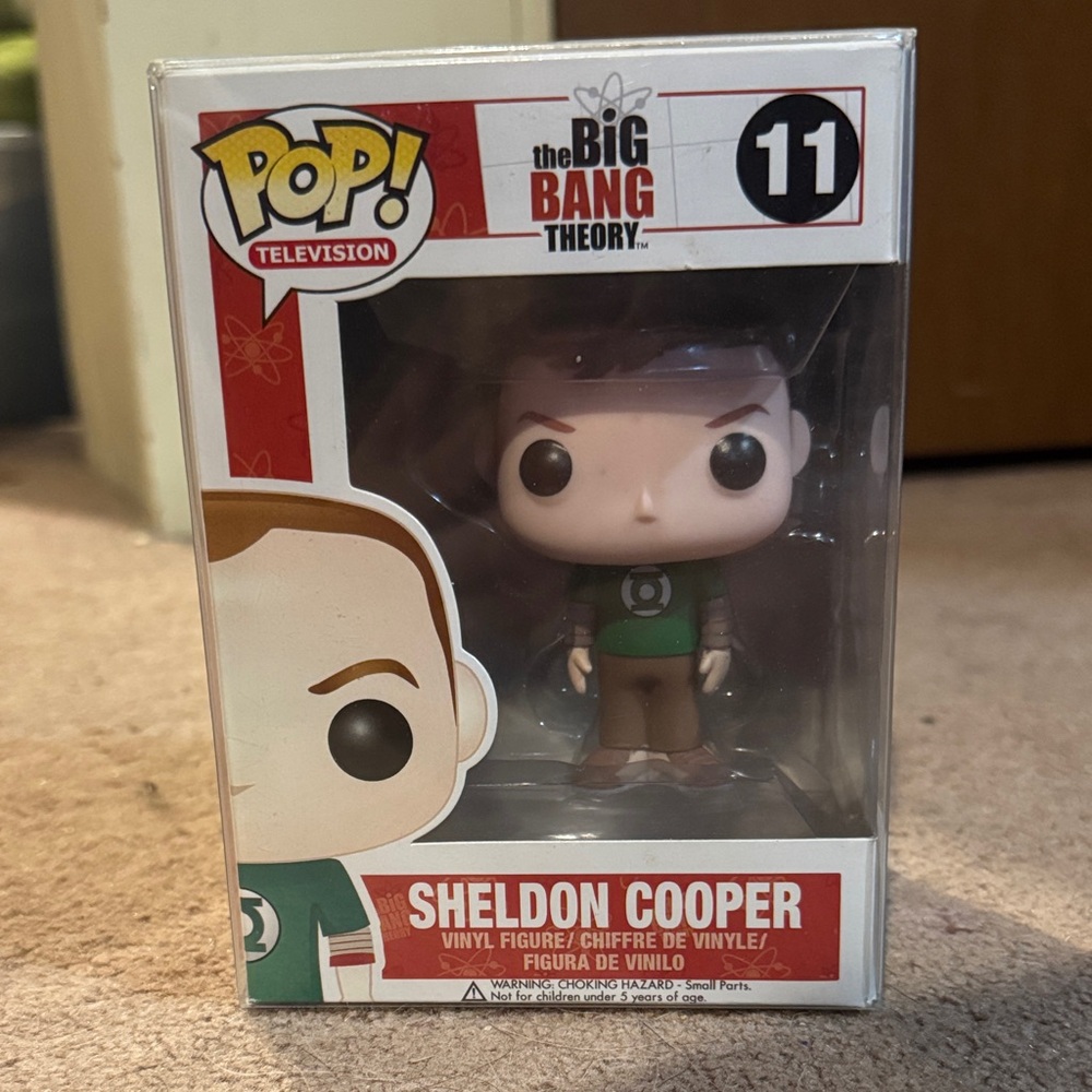 Funko Pop! Sheldon Cooper Vinyl Figure - Green Shirt, Brown Pants